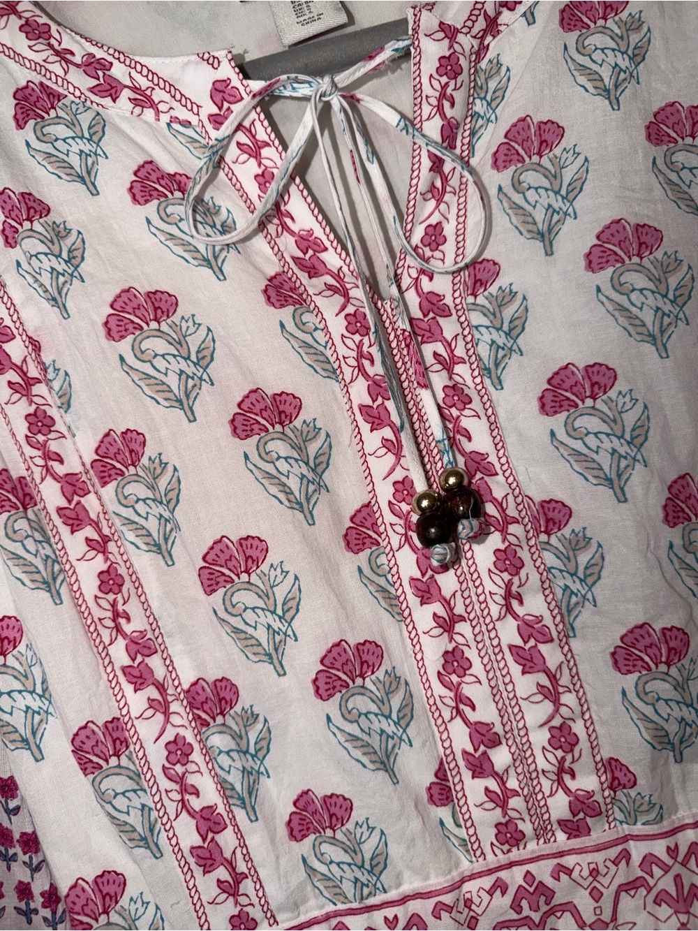 Haute Hippie Pink and White Floral Tunic Dress - Picture 3 of 8